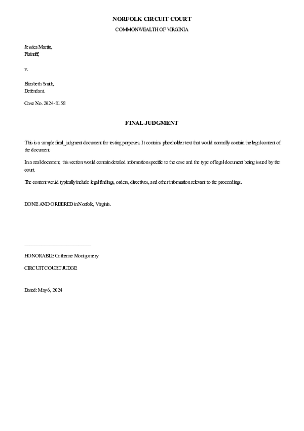 FINAL JUDGMENT – Case No. 2025-4384