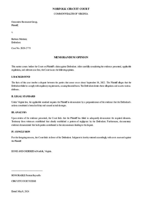 JUDICIAL OPINION – Case No. 2025-CV-2083