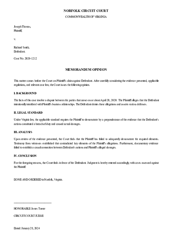 JUDICIAL OPINION – Case No. 2025-CV-1960