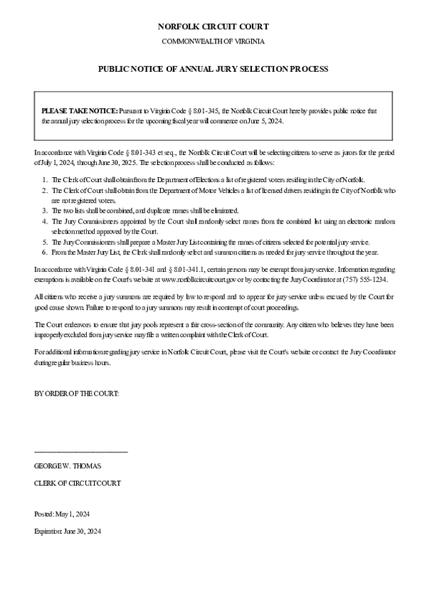 STATUTORY POSTING – Notice 5183