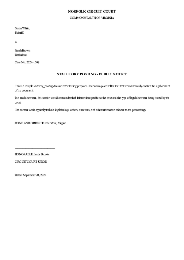 STATUTORY POSTING – Notice 1981